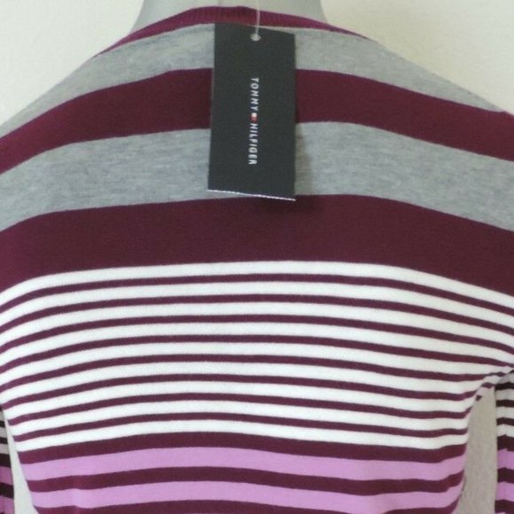Tommy Hilfiger Women's Striped V-neck Sweater Size: XS - Picture 4 of 5
